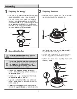 Preview for 8 page of HAMPTON BAY METARIE II YG922B-MBK Use And Care Manual