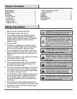 Предварительный просмотр 2 страницы HAMPTON BAY MFB25WS-2 Use And Care Manual