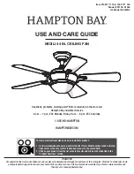 HAMPTON BAY MIDILI 91100 Use And Care Manual preview