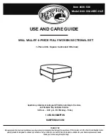 Preview for 1 page of HAMPTON BAY MILL VALLEY 143-002-4SEC-OLE Use And Care Manual