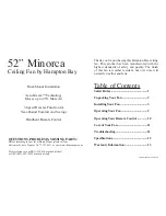 Preview for 2 page of HAMPTON BAY Minorca Owner'S Manual