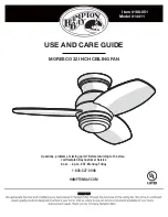 Preview for 1 page of HAMPTON BAY MORESCO 14411 Use And Care Manual