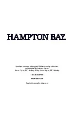 Preview for 8 page of HAMPTON BAY NEWBERRY LDO1601AX-01/CP Use And Care Manual