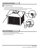 Preview for 9 page of HAMPTON BAY NS PUG 144-300D Use And Care Manual