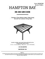 Preview for 1 page of HAMPTON BAY Oakshire TQ631L 1003067290 Use And Care Manual