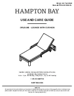 Preview for 1 page of HAMPTON BAY ORLEANS FRN-801960-CL Use And Care Manual