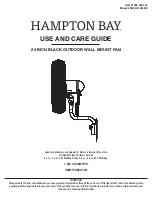 Предварительный просмотр 1 страницы HAMPTON BAY OSCW-24M BK Use And Care Manual