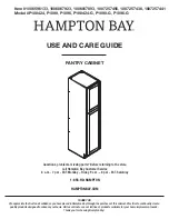 Предварительный просмотр 1 страницы HAMPTON BAY P188424 Use And Care Manual