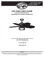 HAMPTON BAY PALM BEACH III 51499 Use And Care Manual preview