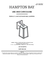 Предварительный просмотр 1 страницы HAMPTON BAY PANOLA HDP06659BL Use And Care Manual