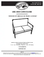 HAMPTON BAY PARKSIDE GB-2092-SRP Use And Care Manual предпросмотр