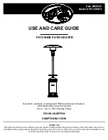 HAMPTON BAY PG139HDS Use And Care Manual preview