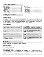 Preview for 2 page of HAMPTON BAY REDWOOD VALLEY FSS60428RSP Use And Care Manual