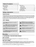 Preview for 2 page of HAMPTON BAY REDWOOD VALLEY FSS60428RST Use And Care Manual