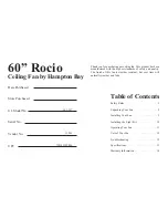 Предварительный просмотр 2 страницы HAMPTON BAY Rocio Owner'S Manual