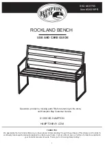 HAMPTON BAY ROCKLAND S-K319PB Use And Care Manual preview