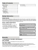 Preview for 2 page of HAMPTON BAY RTA699T Use And Care Manual