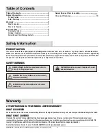 Preview for 2 page of HAMPTON BAY RTS877Z Use And Care Manual