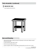 Preview for 15 page of HAMPTON BAY SAUNTERA FRS80750-ST Use And Care Manual