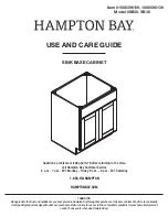 HAMPTON BAY SB30 Use And Care Manual preview