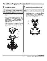 Предварительный просмотр 11 страницы HAMPTON BAY SEAPORT II YG991-MBK Use And Care Manual