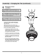 Предварительный просмотр 10 страницы HAMPTON BAY SINCLAIR AL958-BN Use And Care Manual