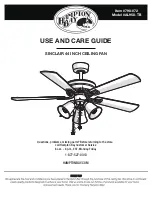 Preview for 1 page of HAMPTON BAY SINCLAIR AL958-TB Use And Care Manual