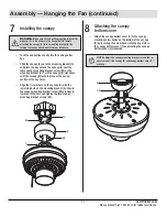 Preview for 11 page of HAMPTON BAY SINCLAIR AL958-TB Use And Care Manual