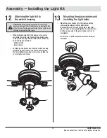 Preview for 13 page of HAMPTON BAY SINCLAIR AL958-TB Use And Care Manual