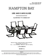 HAMPTON BAY SLATEFORD 7 PC DINING SET FCS60610D-ST Use And Care Manual предпросмотр