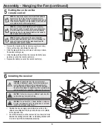 Предварительный просмотр 10 страницы HAMPTON BAY SOUTHWIND Use And Care Manual