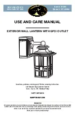 HAMPTON BAY SP-4248A Use And Care Manual preview