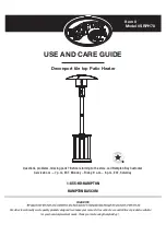 HAMPTON BAY SRPH78 Use And Care Manual preview