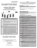 HAMPTON BAY ST64-12-24B Use And Care Manual preview