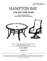 Предварительный просмотр 1 страницы HAMPTON BAY STATESVILLE 1001 186 713 Use And Care Manual