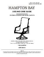 HAMPTON BAY Statesville Swivel Dining Chair FCS70357CS-2PK Use And Care Manual preview