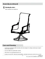 Preview for 10 page of HAMPTON BAY Statesville Swivel Dining Chair... Use And Care Manual