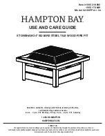 HAMPTON BAY STONEHAM Use And Care Manual preview