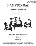 Предварительный просмотр 1 страницы HAMPTON BAY SUNNYMEAD FRN-313982 Use And Care Manual