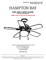 HAMPTON BAY SW19129-A BN Use And Care Manual предпросмотр