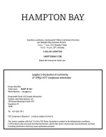 Предварительный просмотр 20 страницы HAMPTON BAY SW19129-A ORB Use And Care Manual