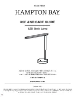 HAMPTON BAY T02822 Use And Care Manual preview