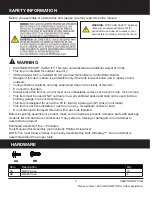 Preview for 2 page of HAMPTON BAY TANK HOLDER Use And Care Manual