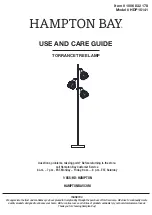 Предварительный просмотр 1 страницы HAMPTON BAY TORRANCE TREE LAMP HDP15141 Use And Care Manual