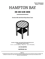 Preview for 1 page of HAMPTON BAY TQ562O Use And Care Manual