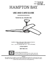 Предварительный просмотр 1 страницы HAMPTON BAY TUDOR Use And Care Manual