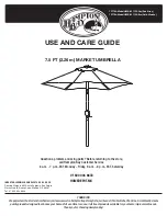 HAMPTON BAY UMB-921125-Gry Use And Care Manual preview