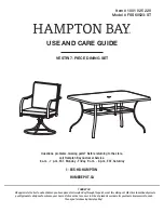 HAMPTON BAY VESTRI FSS60523-ST Use And Care Manual preview