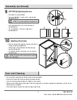 Preview for 9 page of HAMPTON BAY W1236 Use And Care Manual