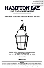 HAMPTON BAY WARWICK LDN1603AX-01/BR Use And Care Manual preview